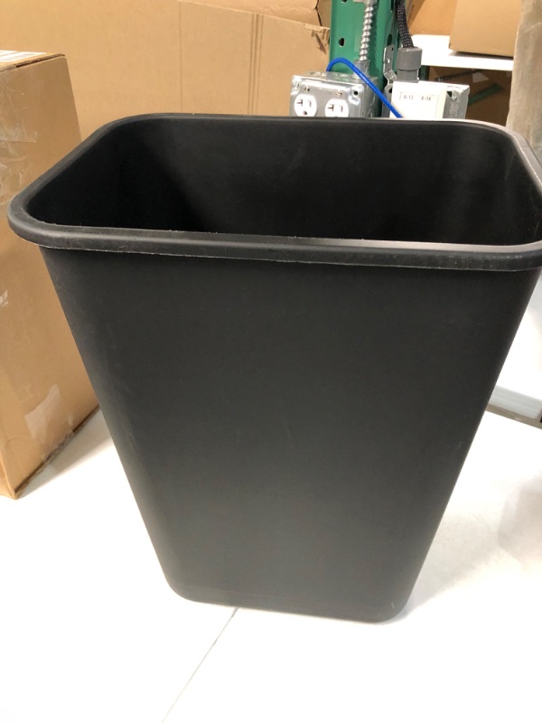 Photo 2 of AmazonCommercial 10 Gallon Commercial Office Wastebasket, Black, 1-Pack