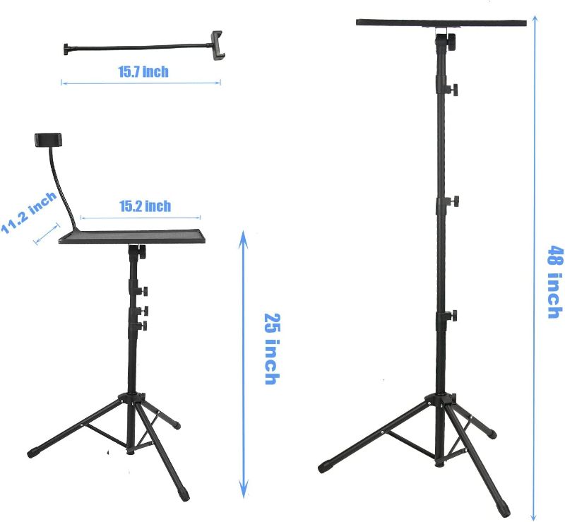 Photo 2 of Laptop Projector Tripod Stand, Universal Portable Floor