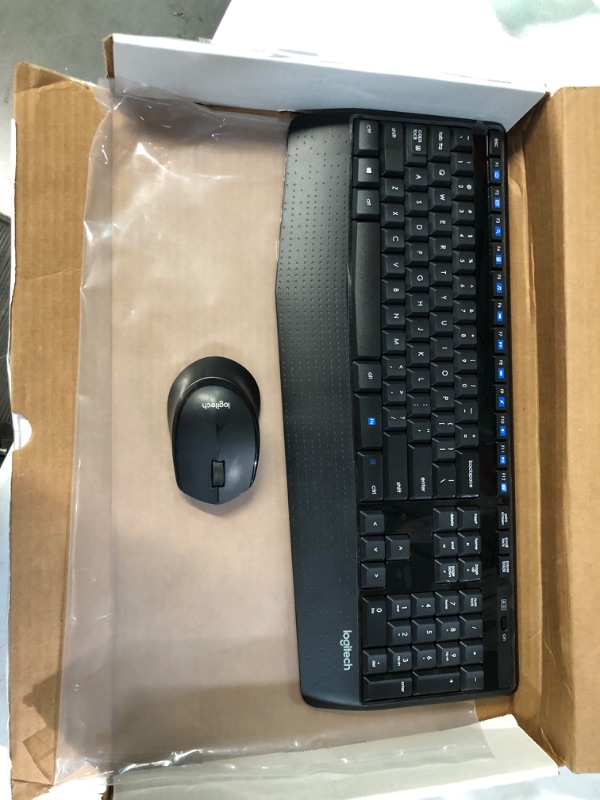 Photo 2 of SEE NOTES /Logitech MK345 Wireless Keyboard and Optical Mouse (920-006481) Black, Blue - (Renewed)