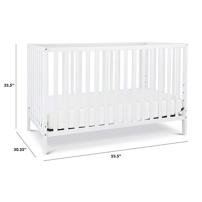 Photo 3 of Davinci Union 4-in-1 Convertible Crib in White, Greenguard Gold Certified