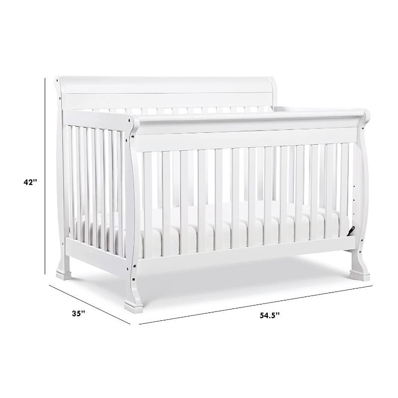 Photo 2 of DaVinci Kalani 4-in-1 Convertible Crib in White, Greenguard Gold Certified