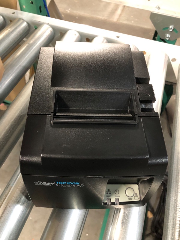 Photo 2 of Star Micronics TSP143IIILAN Ethernet (LAN) Thermal Receipt Printer with Auto-cutter and Internal Power Supply - Gray Gray Ethernet (LAN)