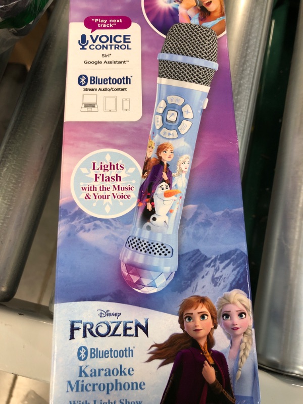Photo 2 of Disney Frozen 2 Bluetooth Karaoke Microphone with LED Disco Party Lights
