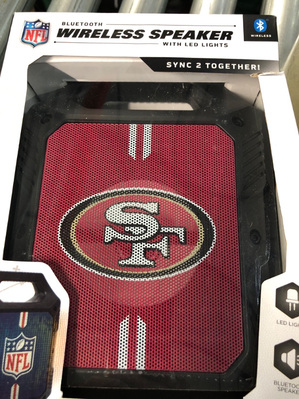 Photo 2 of NFL Unisex ShockBox XL Wireless Bluetooth Speaker San Francisco 49ers 