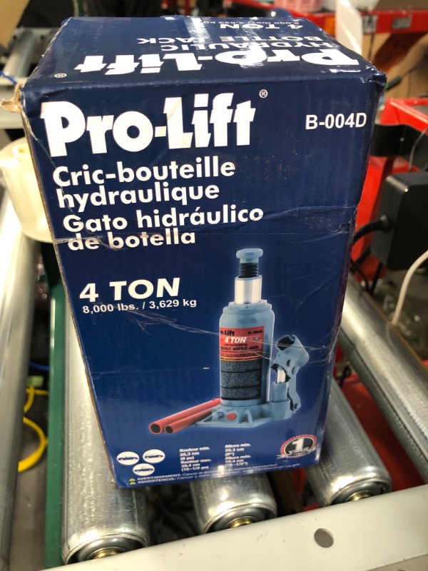 Photo 2 of Pro-Lift B-004D Grey Hydraulic Bottle Jack - 4 Ton Capacity