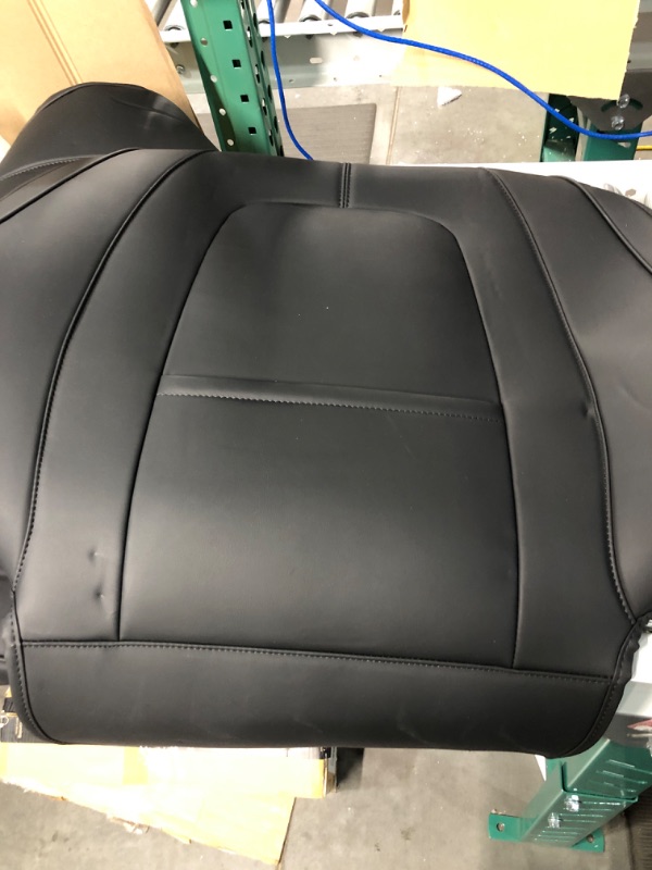 Photo 2 of BASENOR Tesla Model 3 Model Y Model S Model X Leather Seat Back Kick Protectors Kick Mats Black Set of 2