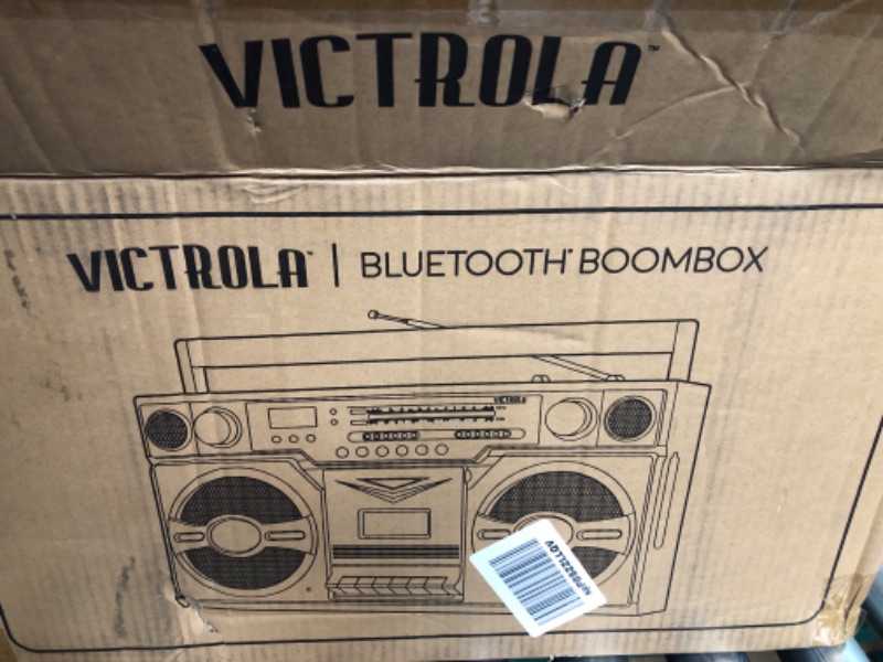 Photo 3 of Victrola 1980s Retro Bluetooth Boombox with Cassette Player and AM/FM Radio