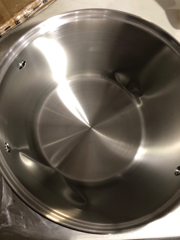 Photo 4 of **USED** DENT ON SIDES OF POT** Cooks Standard - 2568 Cooks Standard Classic 4-Piece 12 Quart Pasta Pot Cooker Steamer Multipots, Stainless Steel