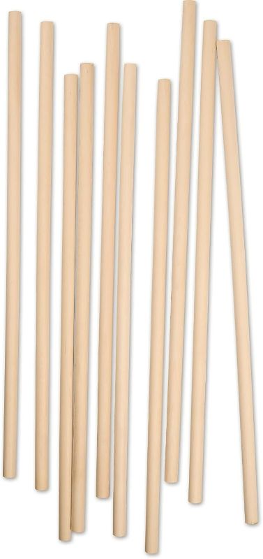 Photo 1 of 10 PCS DOWEL RODS sticks wooden rods 1/2 x 18 inch