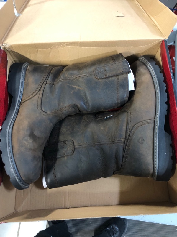 Photo 2 of **USED HAD MUD ON THE BOTTOM**
WOLVERINE Men's Floorhand Well W Wellington Boot 10.5 Dk Brown