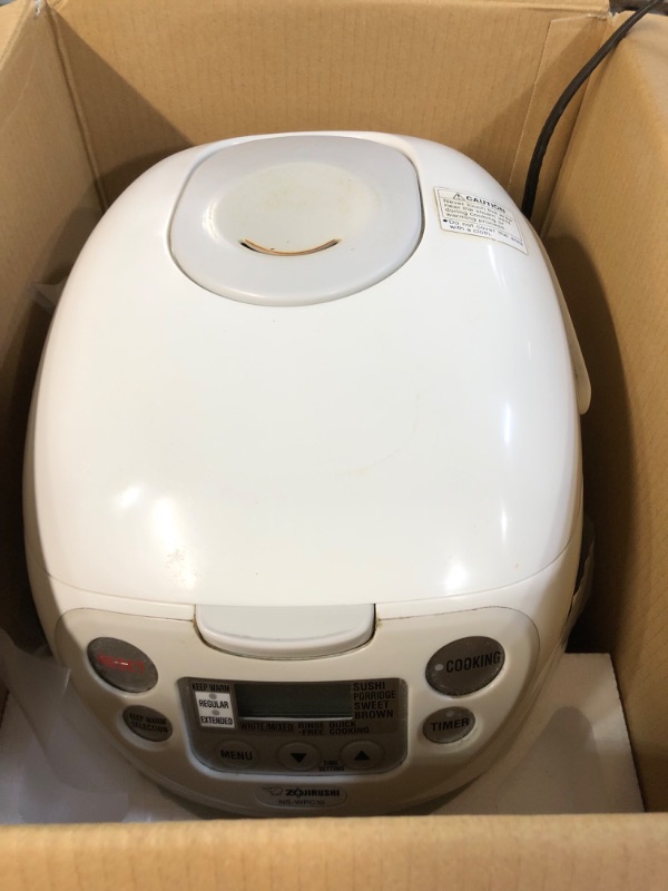 Photo 3 of **SEE NOTES**
Zojirushi, Made in Japan Neuro Fuzzy Rice Cooker, 5.5-Cup, Premium White