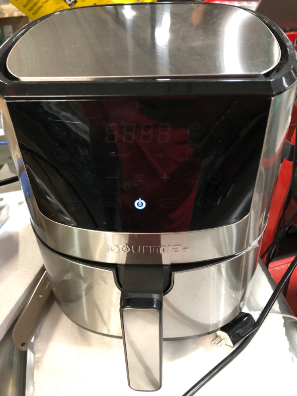 Photo 3 of **USED** Gourmia 4-Qt Digital Air Fryer with Guided Cooking, Easy Clean, Stainless Steel SS 4 QT