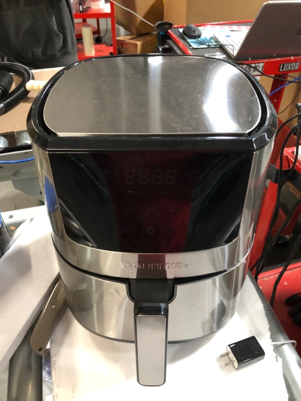 Photo 2 of **USED** Gourmia 4-Qt Digital Air Fryer with Guided Cooking, Easy Clean, Stainless Steel SS 4 QT