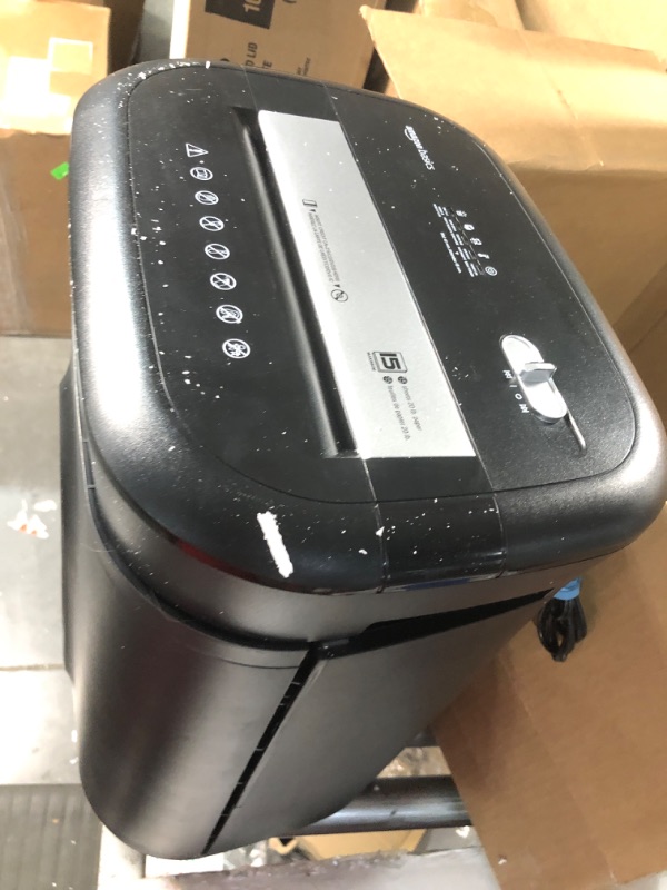 Photo 3 of Amazon Basics 15-Sheet Cross-Cut Paper, CD Credit Card Office Shredder 15 Sheet - original model Shredder