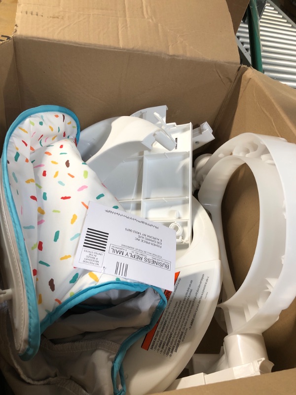 Photo 1 of Fisher-Price Deluxe Sit-Me-Up Floor Seat – Rainbow Sprinkles, Portable Infant Chair with Tray and toybar [Amazon Exclusive]