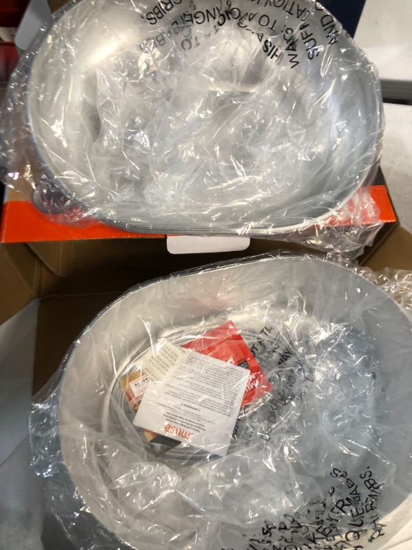 Photo 1 of **NEW** LID HAS A DENT IN END  AND WONT SIT LEVEL ON POT** IMUSA USA Heavy Duty Cajun Oval Aluminum Roaster 15", Silver