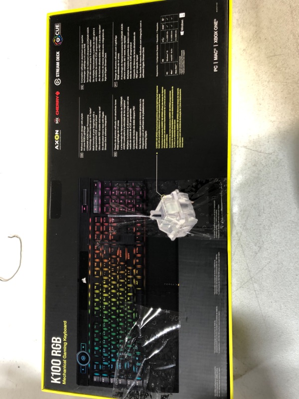 Photo 2 of See notes. Corsair K100 RGB Optical-Mechanical Gaming Keyboard 