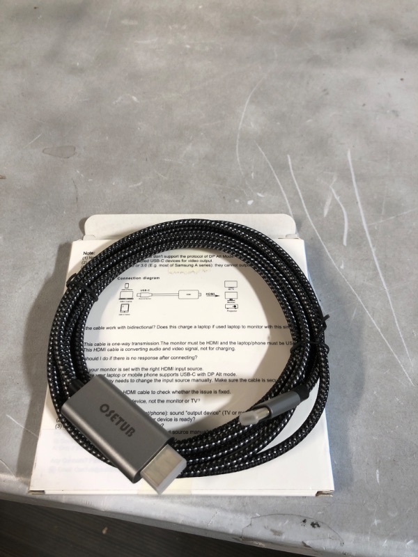 Photo 2 of USB C to HDMI Cable 4K, 10ft USB 