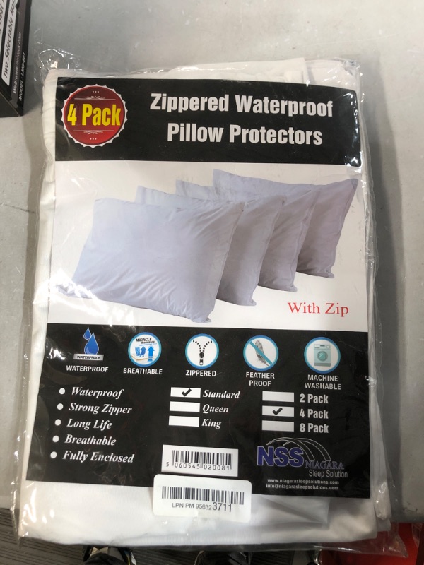 Photo 2 of 4 Pack Waterproof Pillow Protectors Standard 20x26