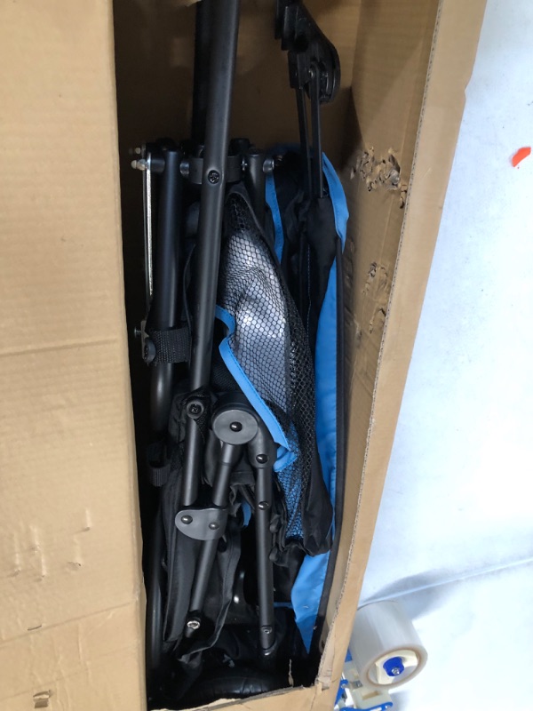 Photo 2 of **MISSING ONE FRONT WHEEL/USED** Summer 3Dmini Convenience Stroller, Blue/Black