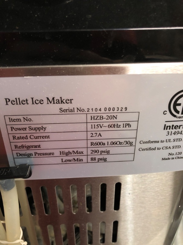 Photo 2 of **USED**PARTS ONLY** Northair Countertop Nugget Ice Maker 44lbs Per Day with a Ice Scoop