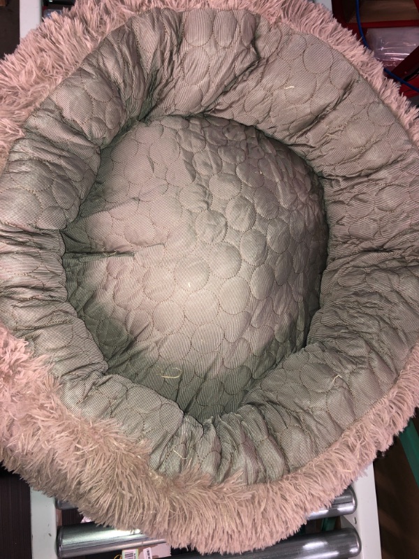 Photo 1 of Soft Plush Round Pet Bed for Small Dogs, Mini Medium Sized Dog Bed Self Warming Autumn Winter Indoor Snooze Sleeping