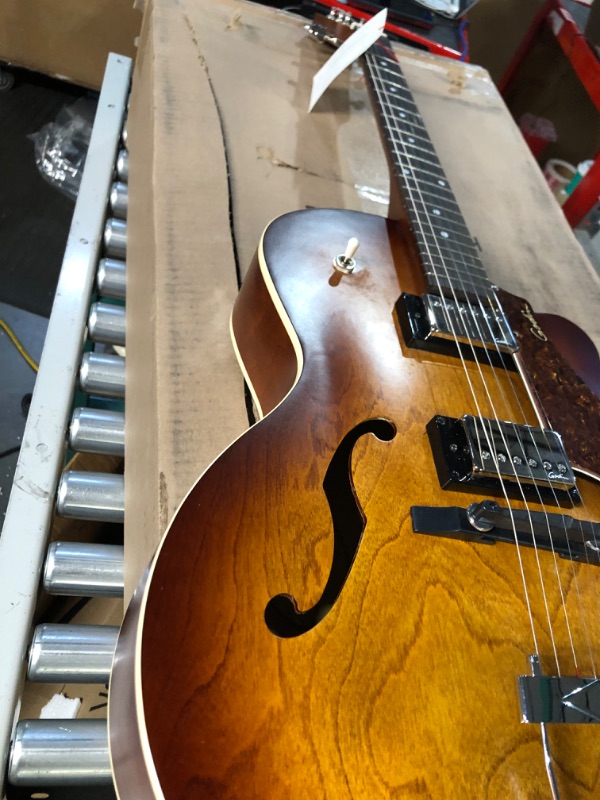 Photo 2 of **SEE NOTES**
Godin 5th Avenue Kingpin P90 Jazz-Style Acoustic Electric Guitar Bundle , Cognac Burst