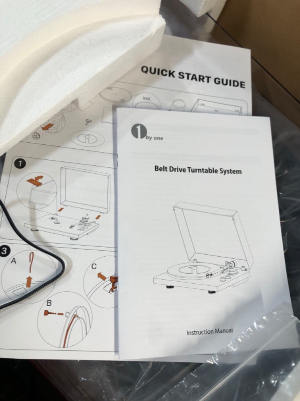 Photo 2 of 1 BY ONE Belt Drive Turntable with Bluetooth Connectivity, Built-in Phono Pre-amp, USB Digital 