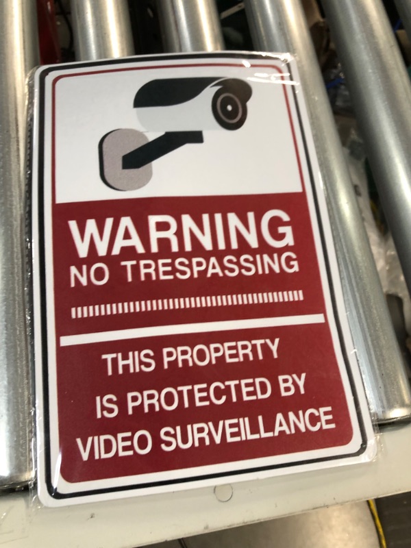 Photo 1 of No Trespassing Sign Cameras Prosecuted Aluminum 1