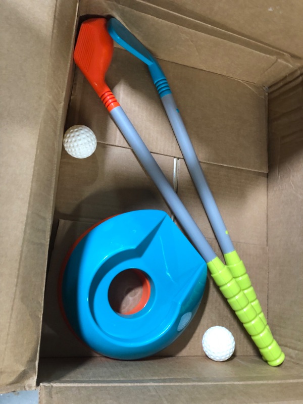 Photo 2 of Liberry Kids Golf Clubs Set, Golf Toy with 1 Golf Cart, 3 Golf Clubs, 2 Practice Holes, 2 Golf Tees