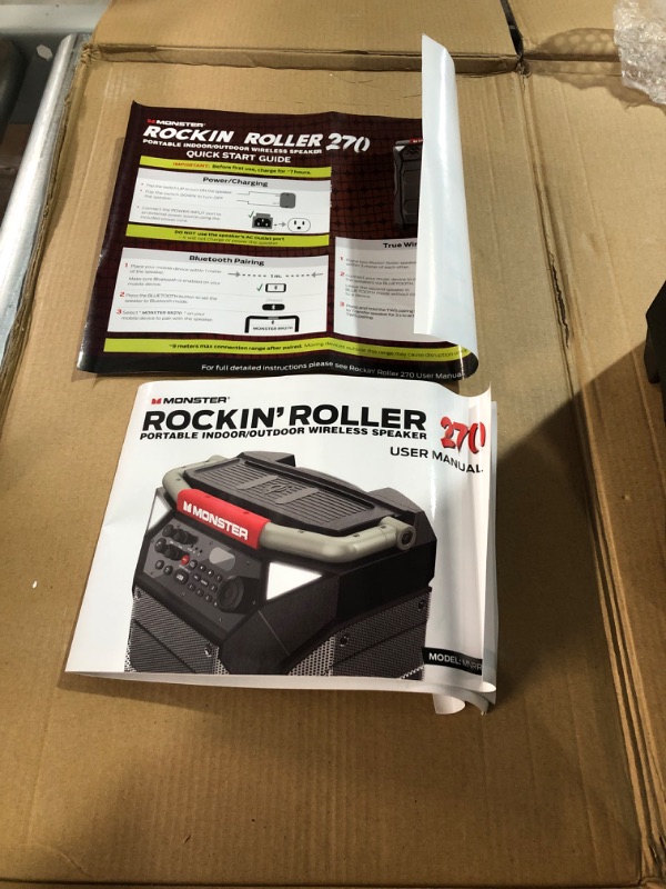 Photo 4 of Monster Rockin' Roller 270 Portable Indoor/Outdoor Wireless Speaker Black