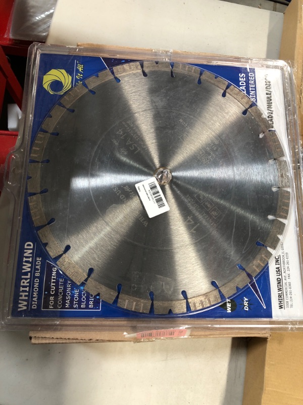 Photo 2 of *USED* Whirlwind USA LSS Upgraded Version 14 inch Diamond Saw Blade Dry or Wet Cutting for Concrete Stone Brick Masonry,1"-20mm Arbor with 14 mm  