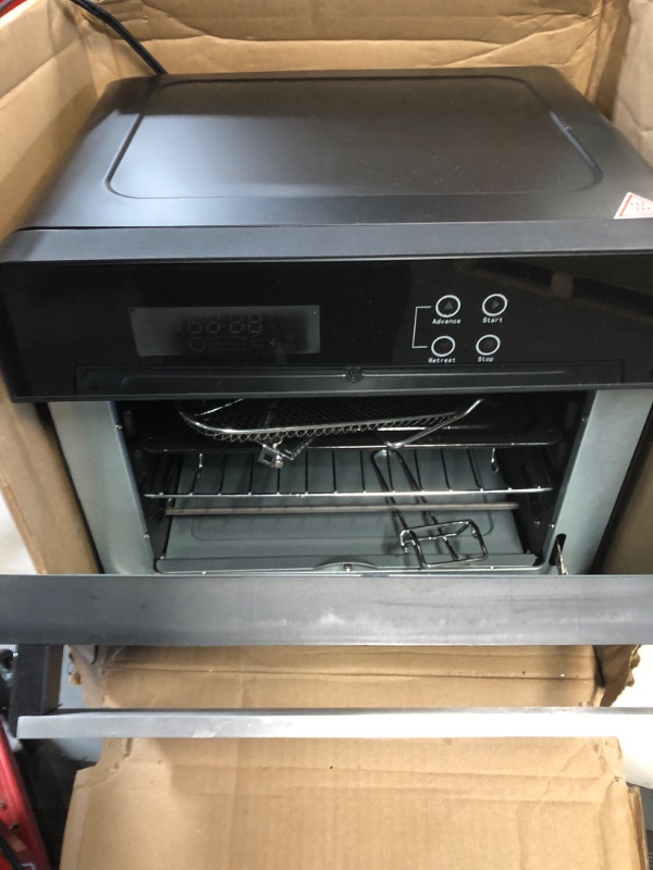 Photo 2 of **DOESN'T FUNCTION PARTS ONLY**
Air Fryer Combo Toaster Oven: 10-in-1 Air Fryer Combo Toaster Oven 24 QT Large Convection Oven Countertop with Digital LED Touchscreen