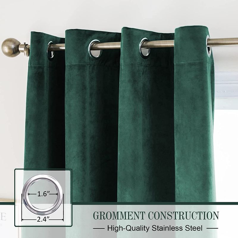 Photo 1 of 
PLEASANT BOULEVARD | Velvet Curtains (52 x 95in, Dark Green)