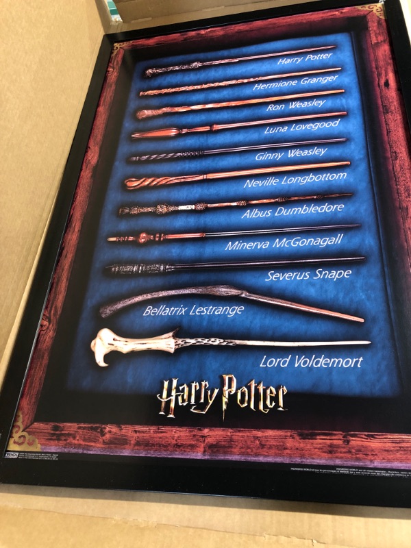 Photo 2 of  (SEE NOTE) Harry Potter - Wands Wall Poster, 22.375" x 34", Black Framed Version