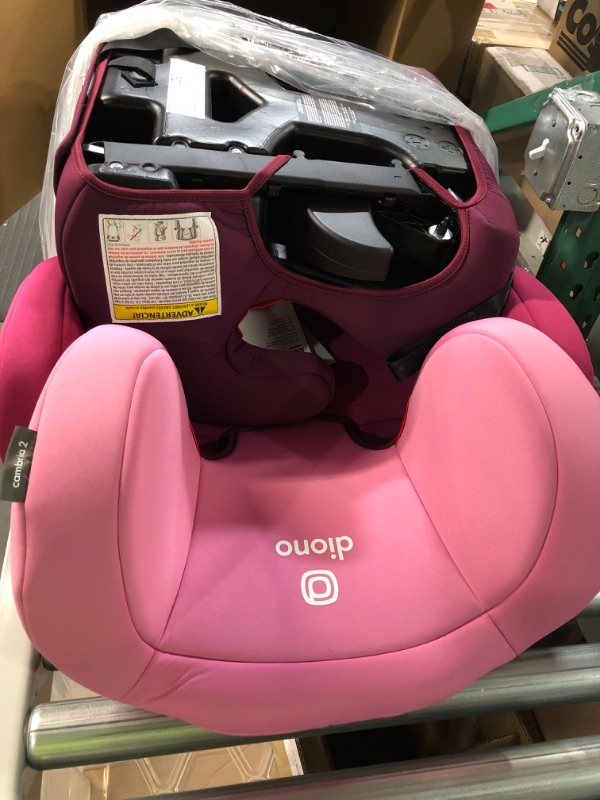 Photo 3 of Diono Cambria 2 XL 2022, Dual Latch Connectors, 2-in-1 Belt Positioning Booster Seat, High-Back to Backless Booster, 8 Years 1 Booster Seat, Pink 