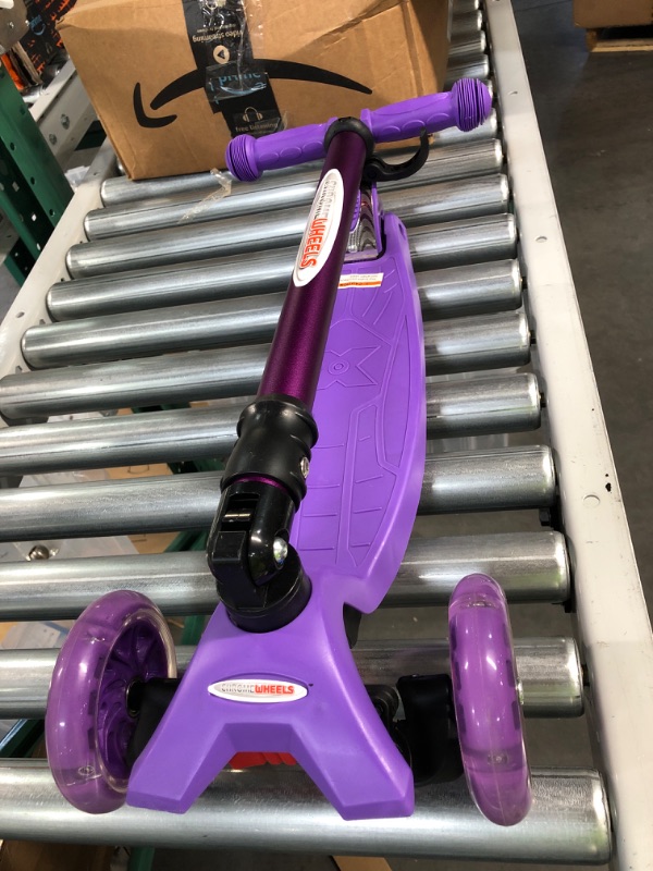 Photo 1 of ChromeWheels Scooters for Kids, Deluxe Kick Scooter Foldable 4 Adjustable Height 132lbs Weight Limit 3 Wheel