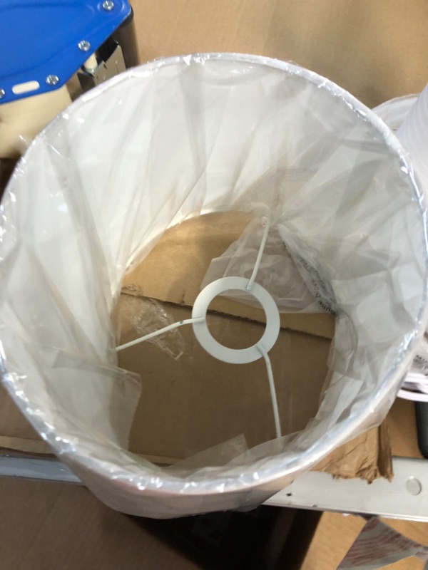 Photo 1 of Simple Designs Textured Linear Pottery Ceramic Table Lamp, Off White 