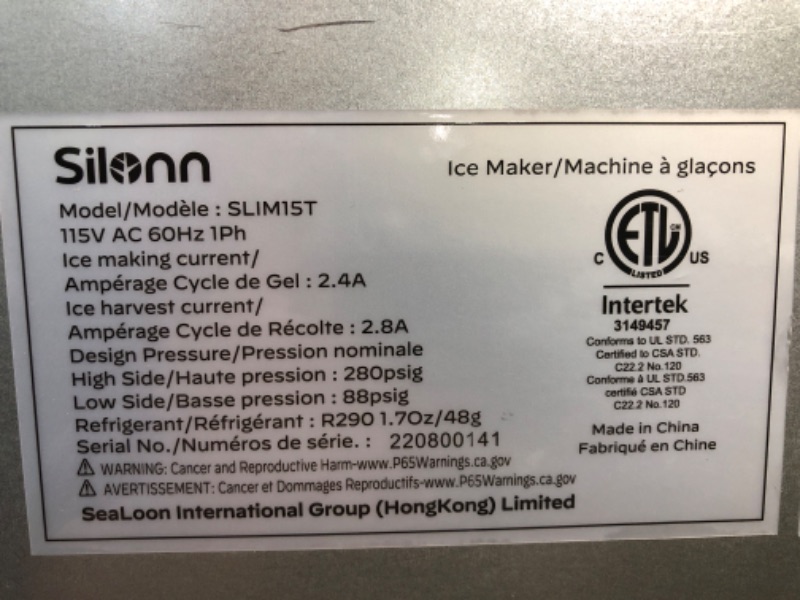 Photo 1 of *SEE NOTES*
 Silonn Commercial Ice Maker Machine