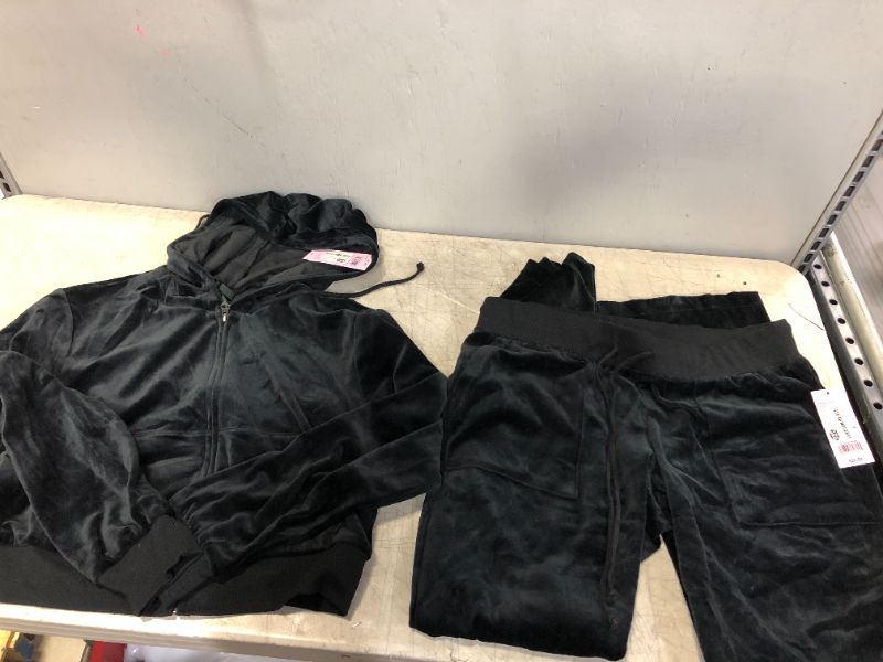 Photo 2 of  Wild Fable BLACK TRACK SUIT SET--TOP IS LARGE BOTTOMS IS XL
