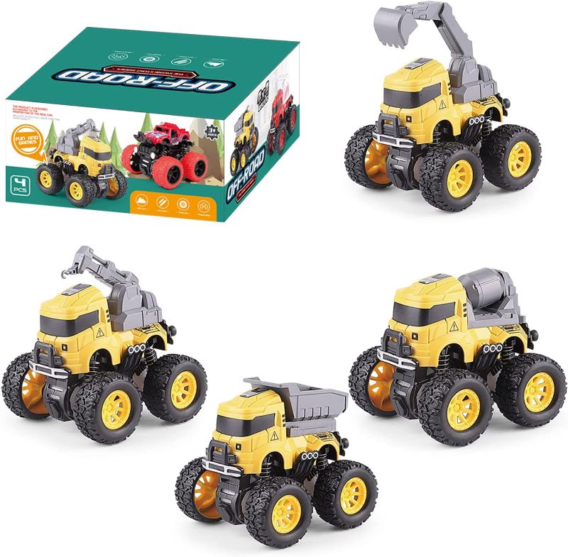 Photo 1 of Chdutoys Engineering vehicle Team Truck Inertia Car construction toys trucks for 3 year old boys excavator trucks toys for boys tonka trucks for boys Birthday Gift 4pcs Toy Car
