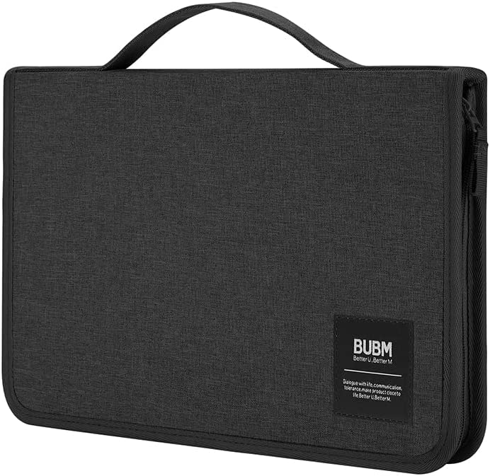 Photo 1 of BUBM Storage Pouch Credential Bag Diploma Storage Important Document and File Pocket,13 Inch Notebook,Bank Cards Valuables Travel Bag Heat Resistant File Storage Case, Waterproof Zipper, Document Secure Portable Travel Home Organizer Bag
