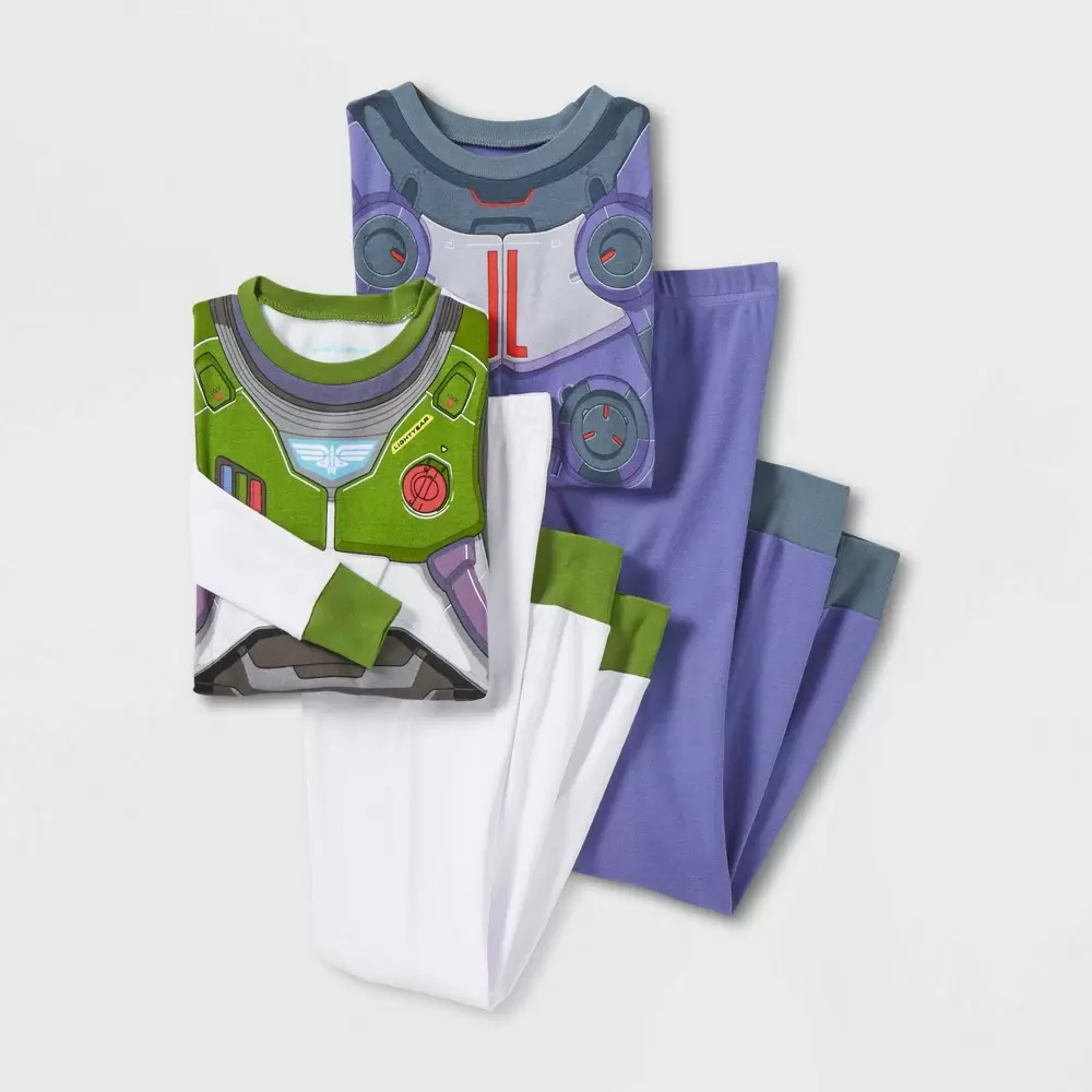 Photo 1 of Boys' Toy Story Buzz and Zurg 4pc Snug Fit Long Sleeve Pajama Set - White  Size 4