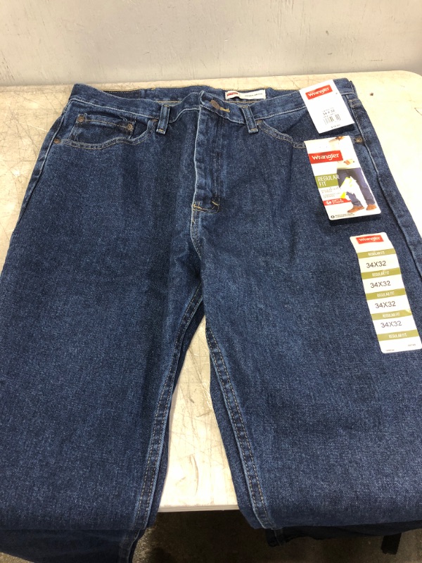 Photo 2 of Wrangler Men's Regular Fit Jeans -
34x32
