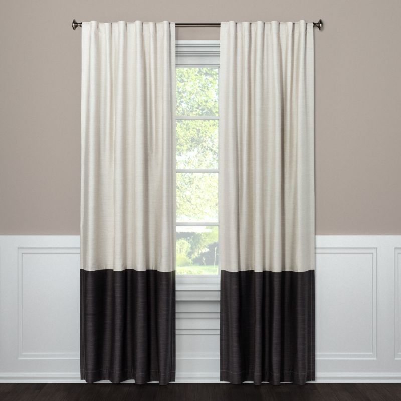 Photo 1 of 1pc 50"x95" Blackout Color Block Window Curtain Panel - Project 62™
