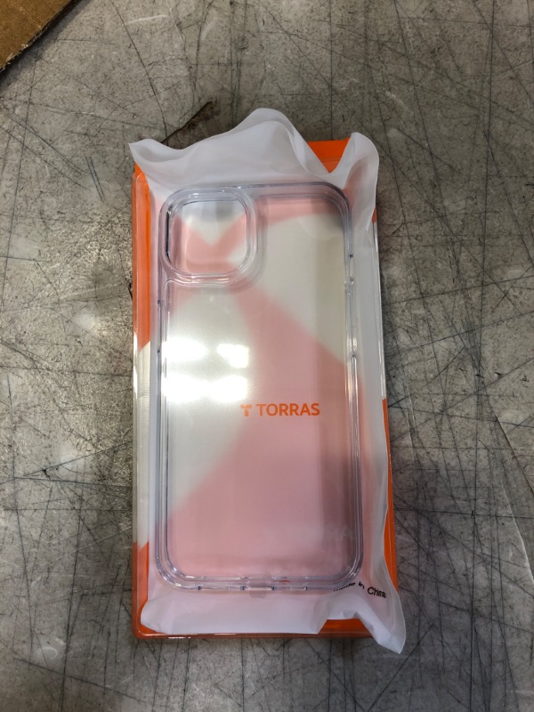 Photo 2 of TORRAS iPhone 13 Case ???????? [???????? Diamond Clear] Military Grade Protective Phone Cases Anti-Explosion Hard Back [NO.1 Anti-Yellow] Thin Slim Women/Men Cover