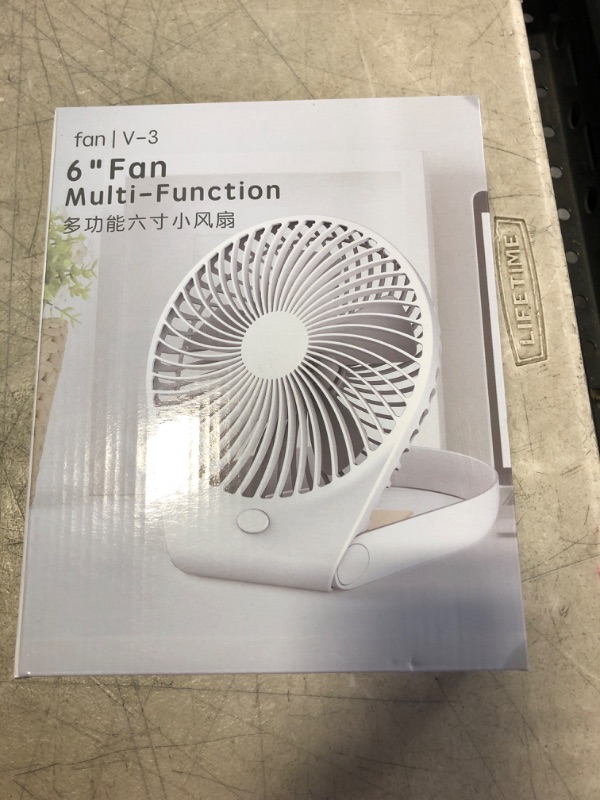 Photo 2 of Taipow Portable Table Fan USB Desk Fan Rechargeable Strong Wind Silent Small Fan for Bedroom Car Office Gym and Camping--	9.25 x 7.28 x 2.24 inches
