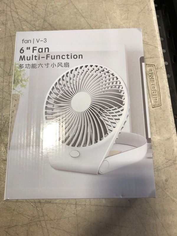 Photo 2 of Taipow Portable Table Fan USB Desk Fan Rechargeable Strong Wind Silent Small Fan for Bedroom Car Office Gym and Camping---9.25 x 7.28 x 2.24 inches