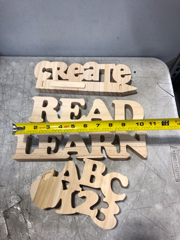 Photo 2 of Wood Word Base Read, Learn, Create, ABC
