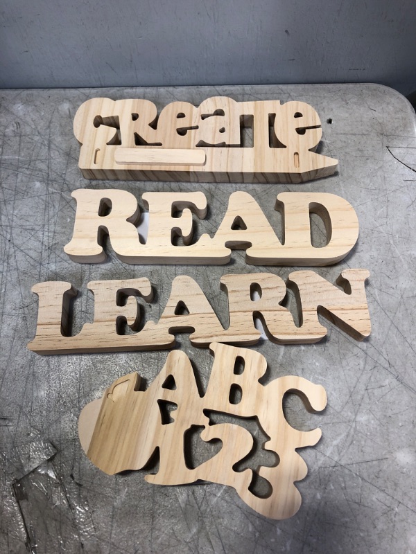 Photo 1 of Wood Word Base Read, Learn, Create, ABC
